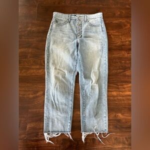 We Wore What By Joes The Danielle High Rise Vtg Straight Jean Raw Hem Size 31X26
